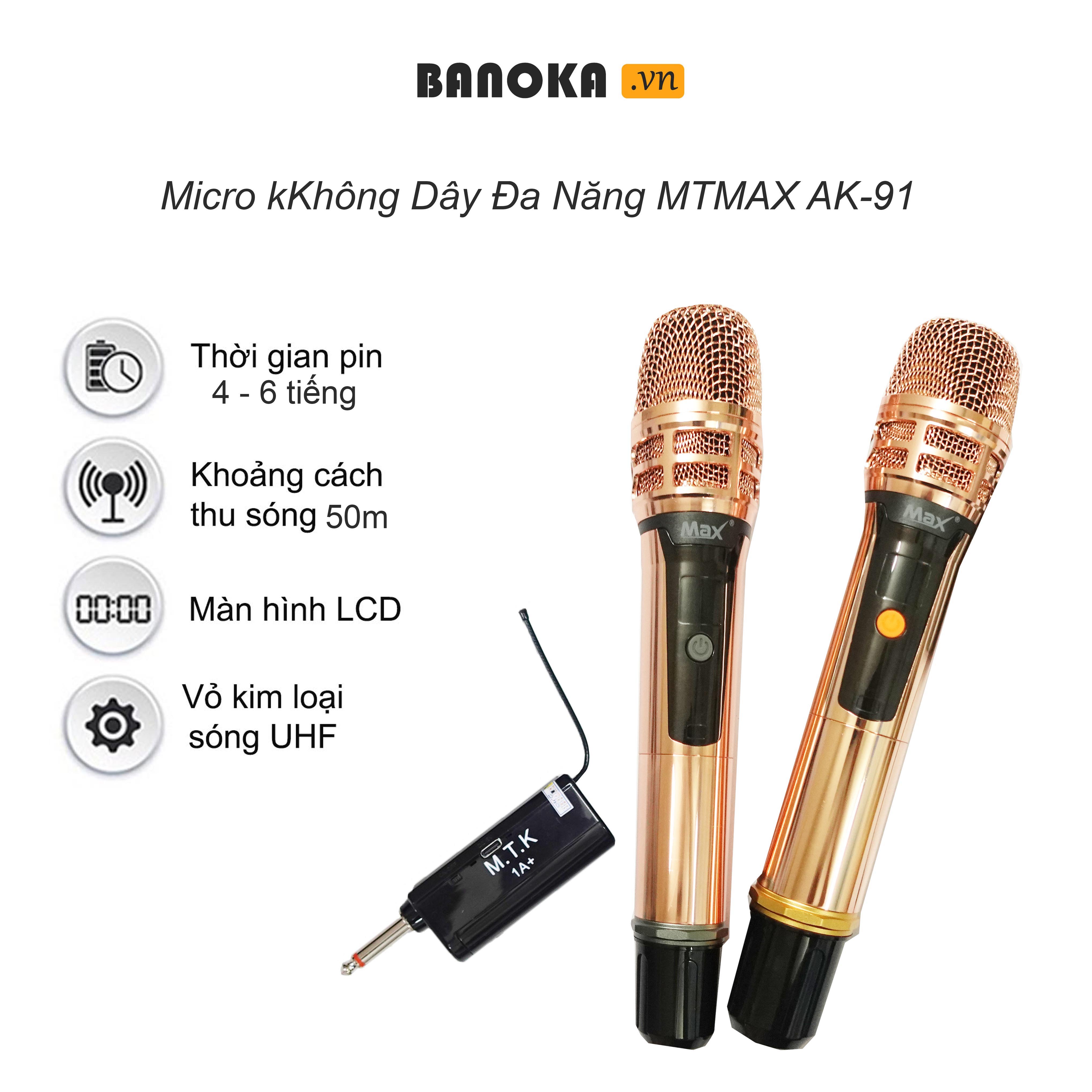 Micro không dây đa năng MTMAX AK-91